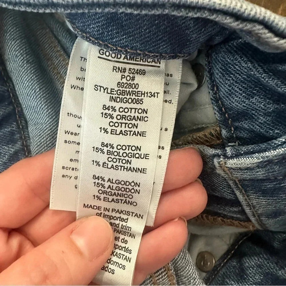 Good American Good Boy Vintage Inspired Distressed Jeans Size 2, 26 NWT - Picture 12 of 13